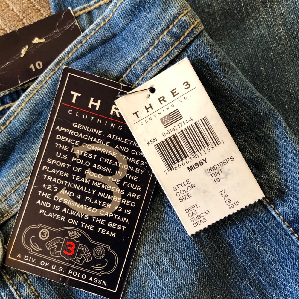 THRE3 FLARE JEANS SIZE 10 WOMEN’S - Picture 8 of 11
